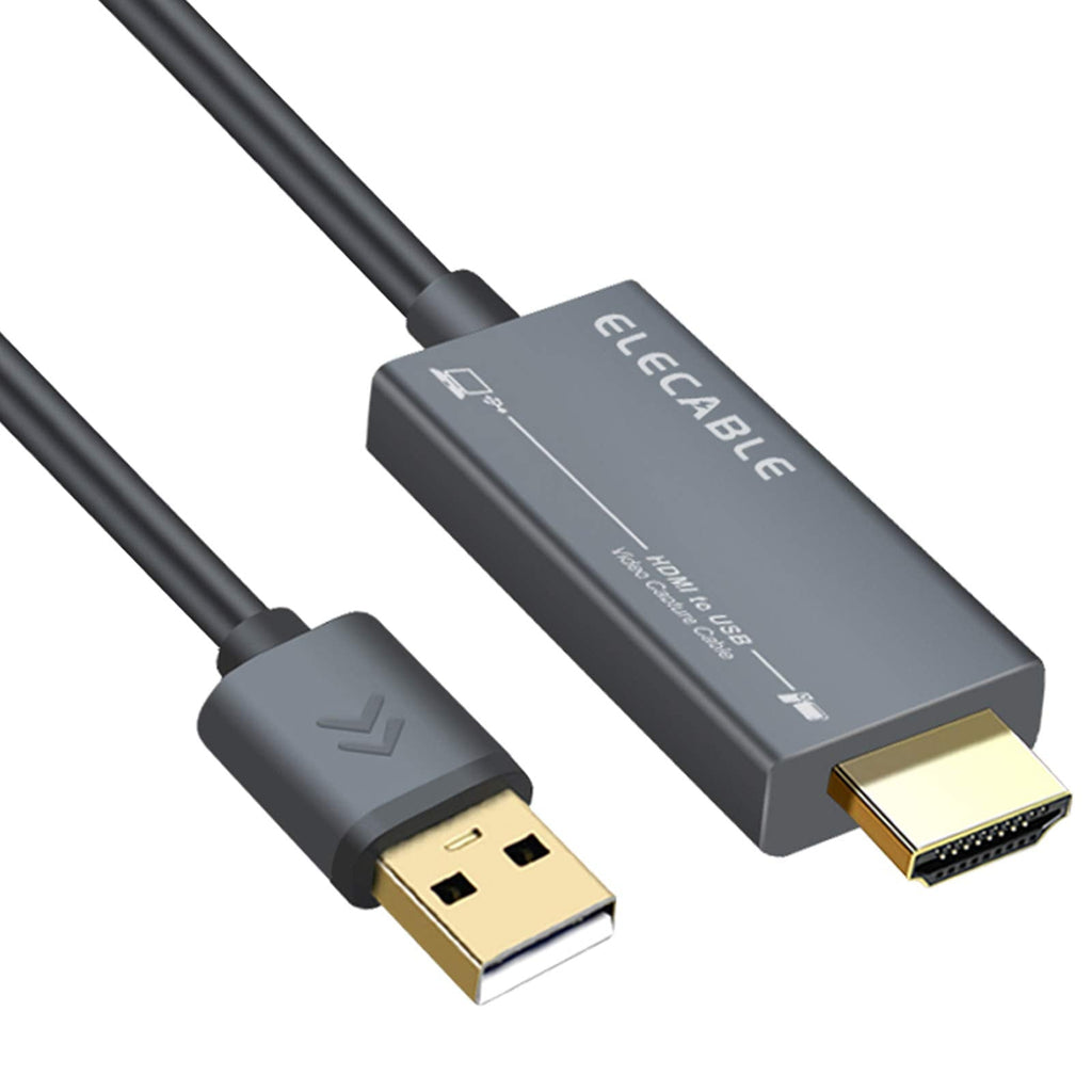  [AUSTRALIA] - HDMI to USB Video Capture Adapter Cable, 1080P HD Record Gaming,Streaming,Teaching,Video Conference for Computer,TV,PS4/PS5,Switch,Xbox and More(6FT) 6ft USB
