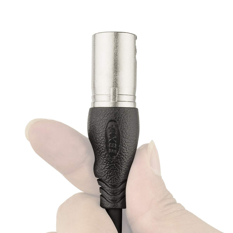  [AUSTRALIA] - EBXYA XLR to RCA Y Splitter Cable - XLR Male to Double RCA Female Microphone Cord Adapter 3 Feet, Black XLR Male to Dual RCA Female - 3 Feet