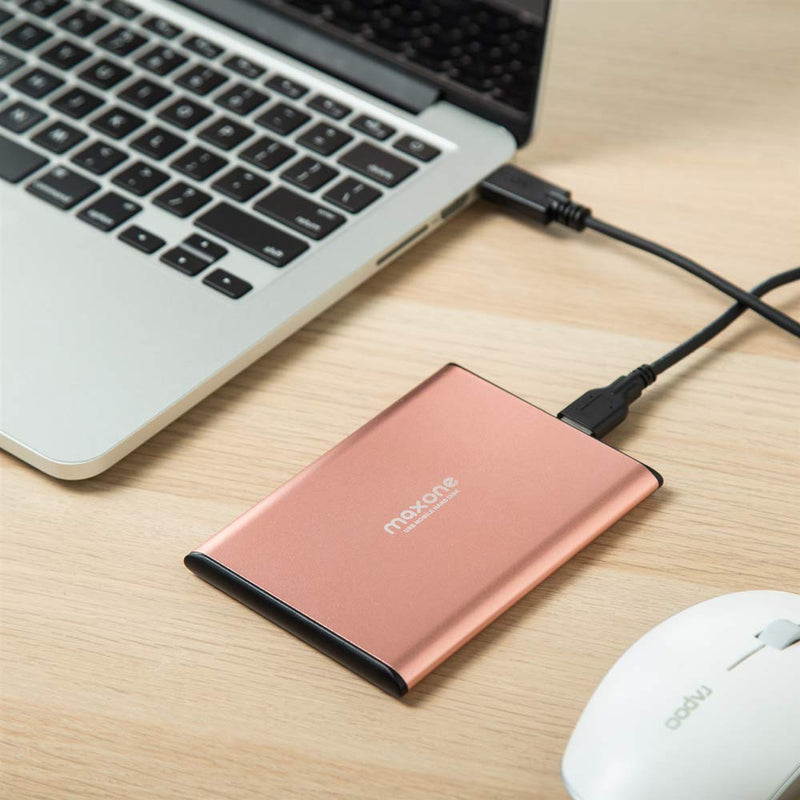  [AUSTRALIA] - Maxone 250GB Ultra Slim Portable External Hard Drive HDD USB 3.0 for PC, Mac, Laptop, PS4, Xbox one - Rose Pink