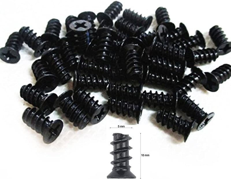  [AUSTRALIA] - Persberg 100pcs Computer Cooling Fan Mount Screws, M5x10 Black Computer PC Case Fan Screws Black for 70mm, 80mm, 90mm, 92mm, 120mm, 140mm PC Cooling Fan Mount Screws- Screw kit (FANSCREW)(120-19)