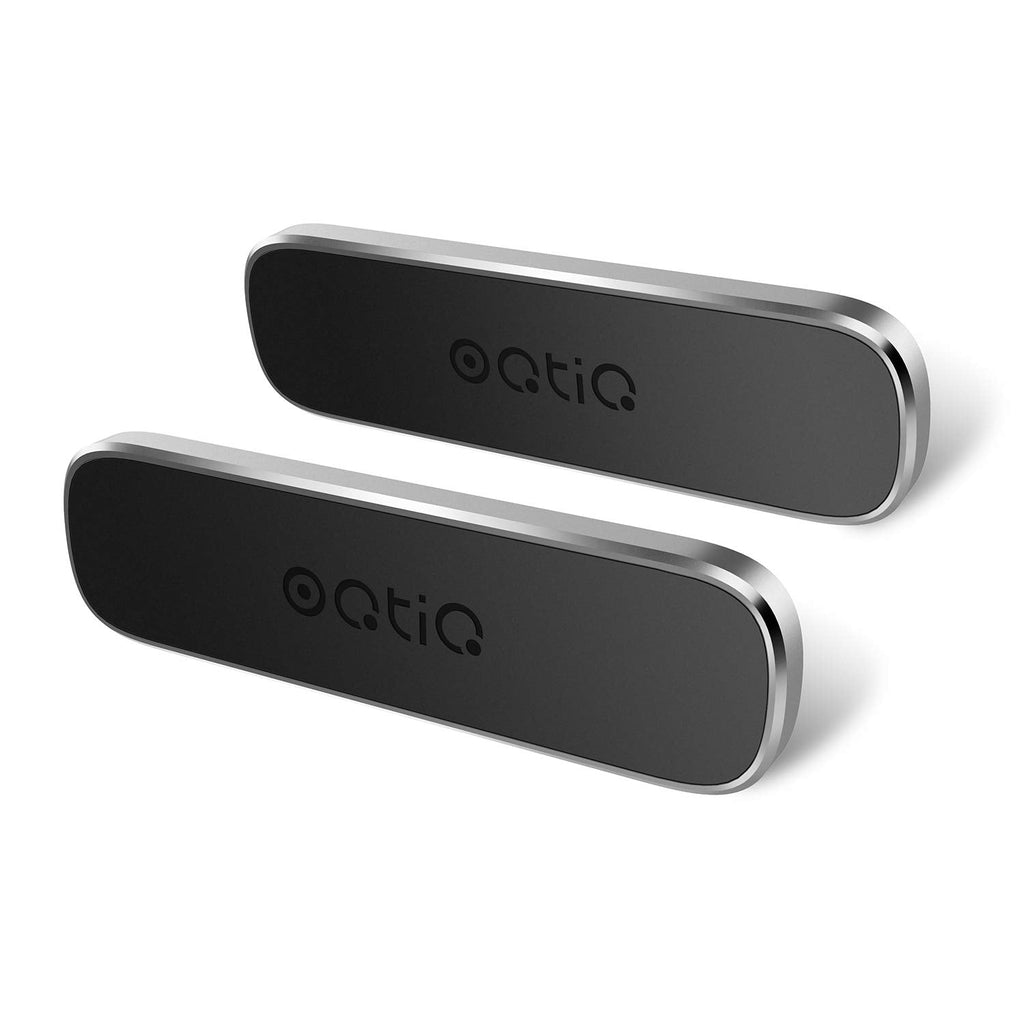  [AUSTRALIA] - OQTIQ [2 Pack] Magnetic Phone Holder for Car, Multi-Functional Phone Mount Stick On Rectangle Flat Car Dashboard Magnetic Car Mount Holder for Cell Phones, Mini Tablets iPad Silver