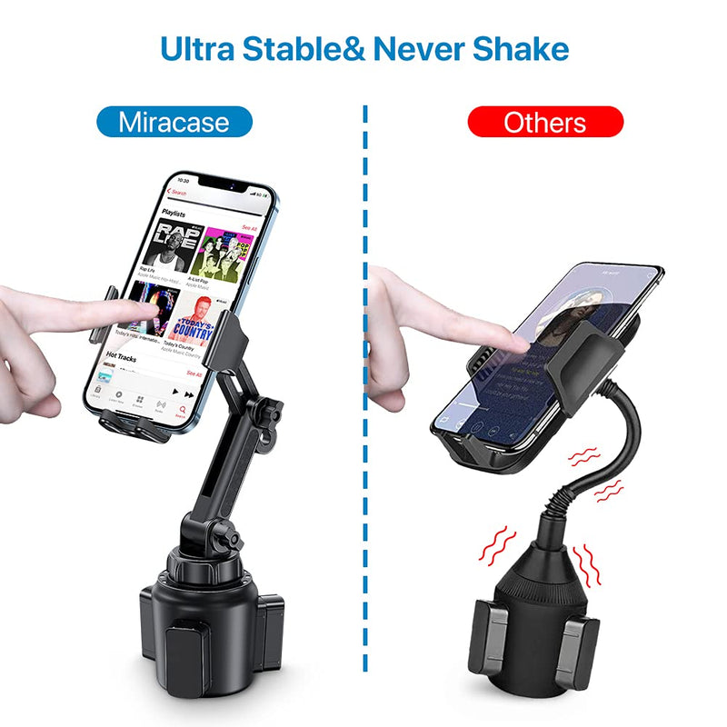  [AUSTRALIA] - Miracase [Upgraded Version] Cup Phone Holder for Car, Universal Adjustable Long Neck Phone Mount Cradle Friendly Compatible with iPhone Samsung Google and All Smartphones