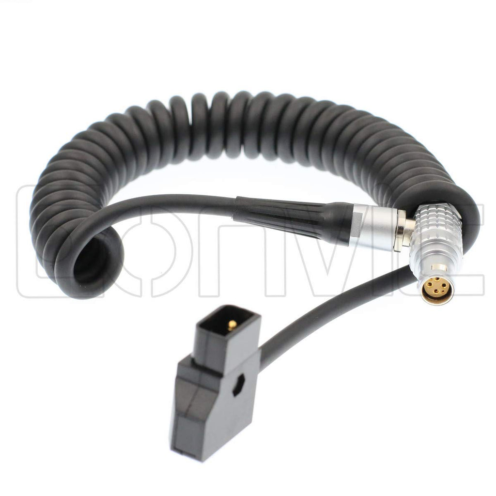  [AUSTRALIA] - Eonvic D-Tap to Right Angle Female 1B 6pin Coiled Power Cable for Red Scarlet & Epic