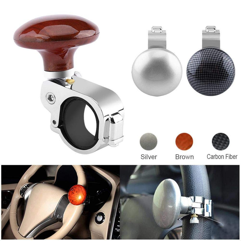  [AUSTRALIA] - Madezz Car Steering Wheel Knob, Universal Car Steering Wheel Knob Power Ball Auxiliary Handle Control(Carbon Fiber) Carbon Fiber