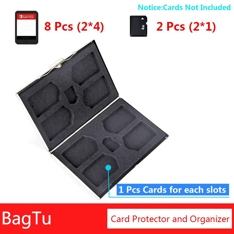 10 in 1 Metal Switch Game Card Case for Nintendo, BagTu Portable Card Protector for 8 Switch Game Cards and 2 Memory Cards - LeoForward Australia