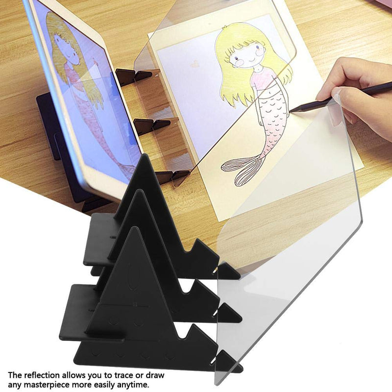  [AUSTRALIA] - FTVOGUE DIY Drawing Tracing Pad Optical Projector Line Painting Copy Board Panel Reflection Sketching Copy Pad with 5 Brackets