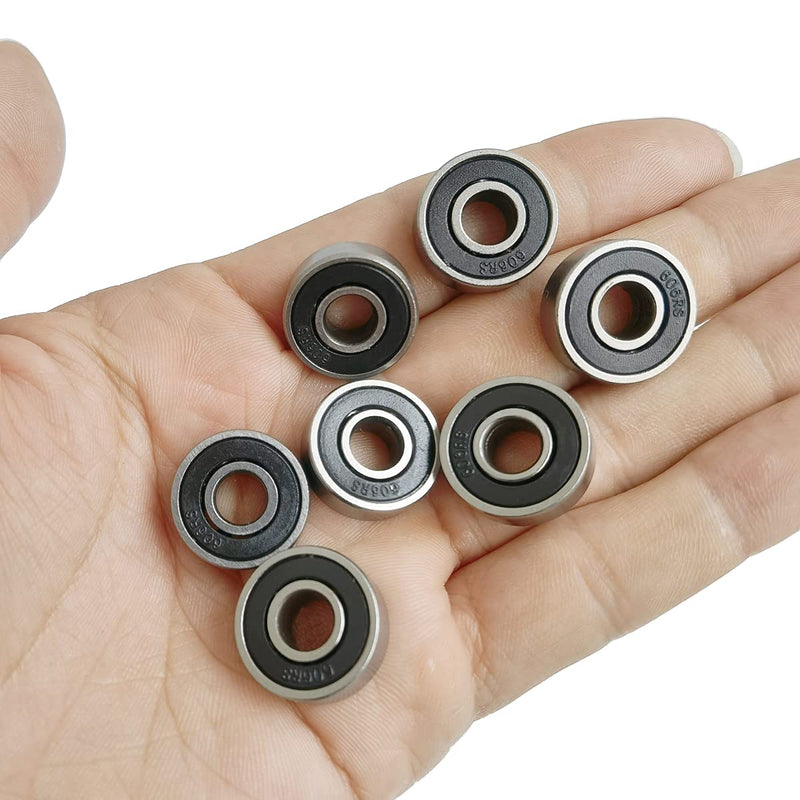  [AUSTRALIA] - Tonmp 100 PCS 606-2RS Double Rubber Sealed Miniature Deep Groove Ball Bearings for Industrial Equipment, Micro Motor, Small Rotary Motor, Office Equipment(6 x 17 x 6 mm)