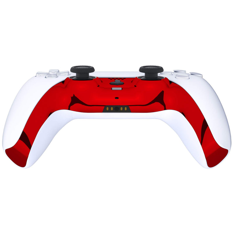 eXtremeRate Chrome Red Glossy Decorative Trim Shell for PS5 Controller, DIY Replacement Clip Shell, Custom Plates Cover for Playstation 5 Controller w/Accent Rings - Controller NOT Included - LeoForward Australia