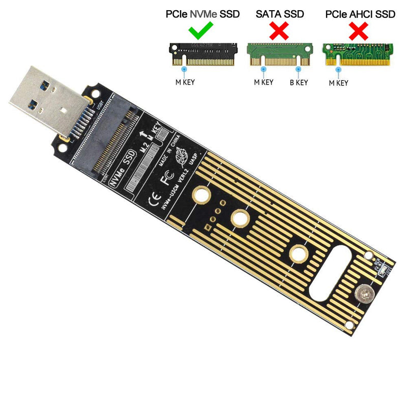 GODSHARK NVME to USB Adapter, M.2 SSD to Type-A Card (No Cable Need), High Performance 10 Gbps USB 3.1 Gen 2 Bridge Chip, Use as Portable SSD, USB to M2 SSD Key M, Support Windows XP/ 7/8 /10, MAC OS - LeoForward Australia