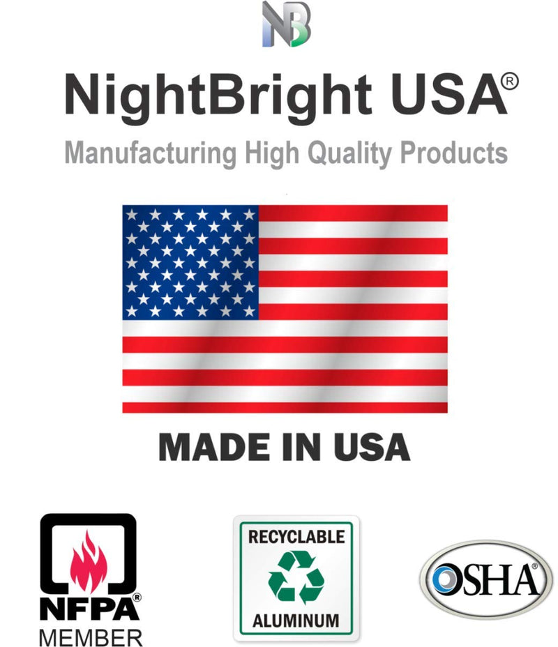  [AUSTRALIA] - Photoluminescent Exit Sign Green - Aluminum Code Approved UL 924 / IBC / NFPA 101 | NightBright USA Part Number ULG-050