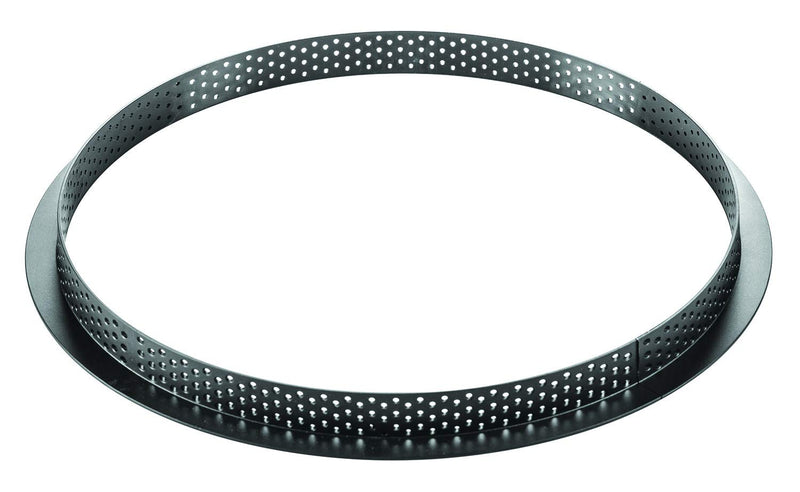  [AUSTRALIA] - Silikomart"Tarte Ring 250" Heat-Resistant Perforated Plastic Cutting Ring 9.84 Inch Diameter (1 Each) 1