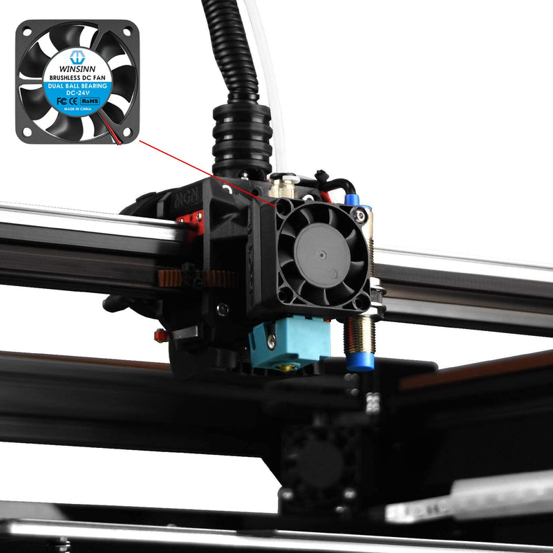  [AUSTRALIA] - WINSINN 40mm Fan 12V, 3D Printer Micro 12 Volt Fans 4010 Dual Ball Bearing, Brushless Cooling 40mmx10mm 2PIN (Pack of 5Pcs) DC 12V
