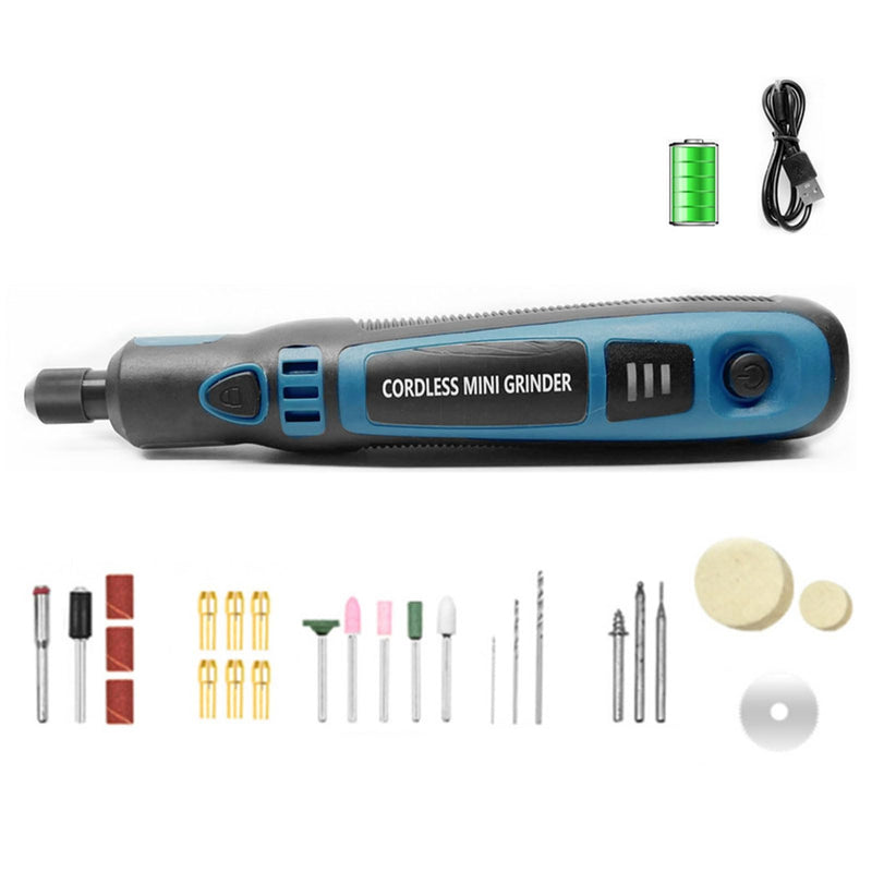  [AUSTRALIA] - Electric Polishing Pen, Grinding Pen, 3 Speed Cordless Tool, USB Charging Tool Set for Grinding, Drilling, Polishing