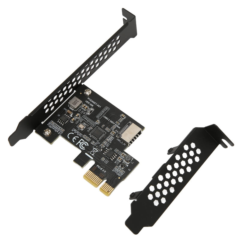  [AUSTRALIA] - PCIE to USB 3.2 Expansion Card, 5Gbps High Speed Gen1 Type E 20PIN Expansion Card, Multi Interface PCIE Riser Card for Desktop Front Type C Black