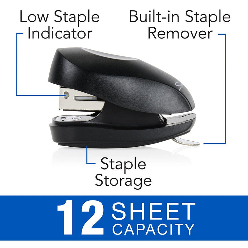  [AUSTRALIA] - Swingline Mini Stapler, Tot, 12 Sheet Capacity, Includes Built-In Staple Remover & 1000 Standard Staples, Black (79171)