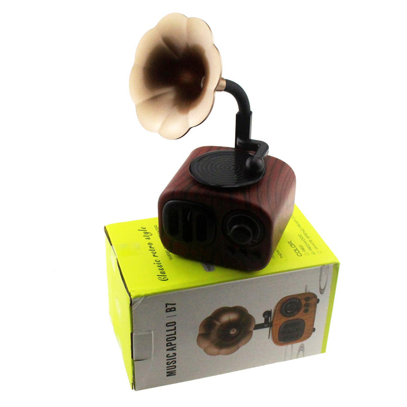 Tipmant Mini Classic Wireless Bluetooth Speaker Stereo Audio Retro Vintage Record Player Model Home Room Decor - LeoForward Australia
