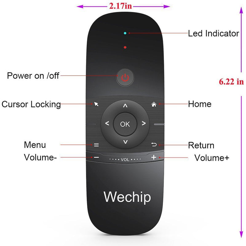  [AUSTRALIA] - WeChip W1 Remote 2.4G Wireless Keyboard Multifunctional Remote Control for Nvidia Shield/Android TV Box/PC/Projector/HTPC/All-in-one PC