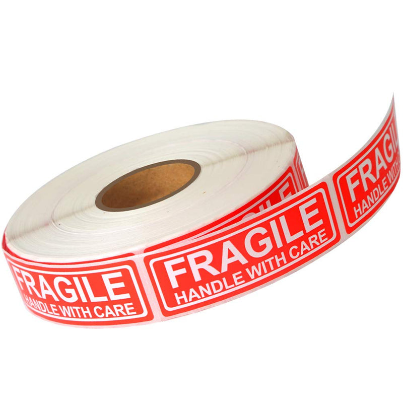 Fragile - 1"x3" Handle with Care Shipping Stickers, 1000 Labels Per Roll - LeoForward Australia