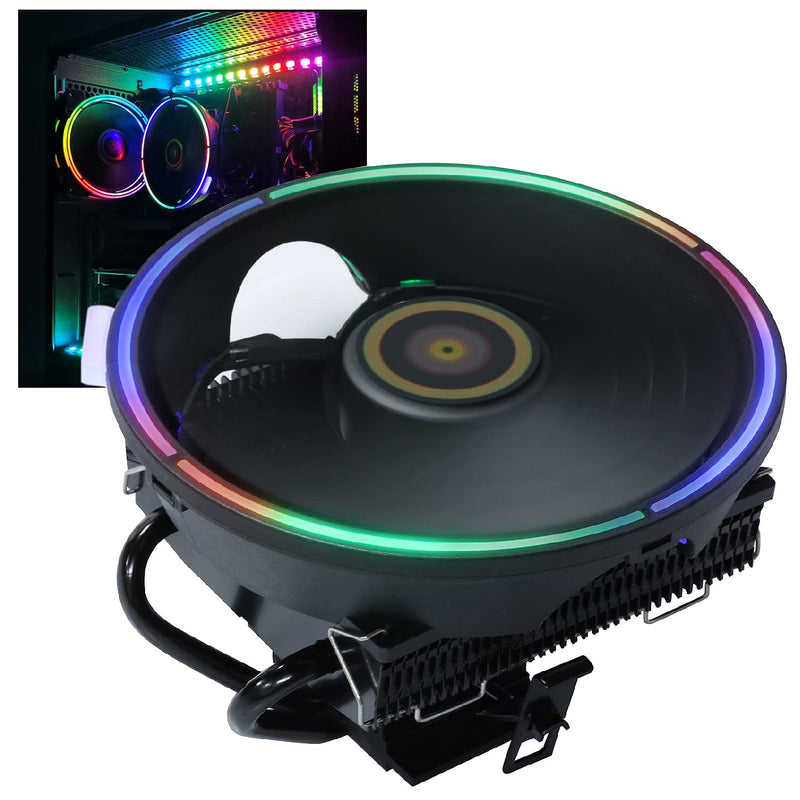  [AUSTRALIA] - DS Black CPU Cooler Aluminum Extrusion Cooling CPU Fan for Intel LGA 1151 1155 (Static RGB Color, C Series)
