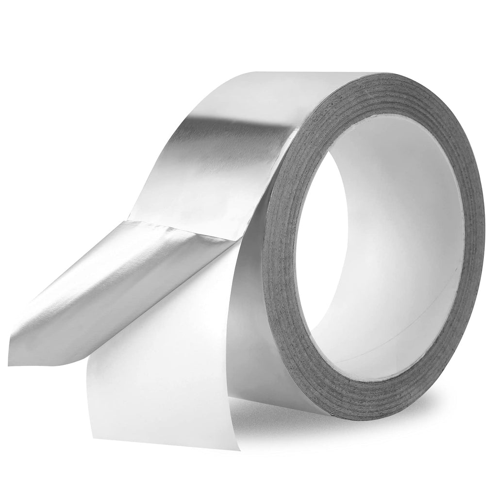  [AUSTRALIA] - Aluminum Tape, 2 inch x 65 Feet Foil Tape (3.9 mil), Insulation Adhesive Metal Tape, High Temperature Heavy Duty HVAC Tape, Silver Tape Aluminum Foil Tape for Ductwork, Dryer Vent, HVAC 2 inch x 65 Ft
