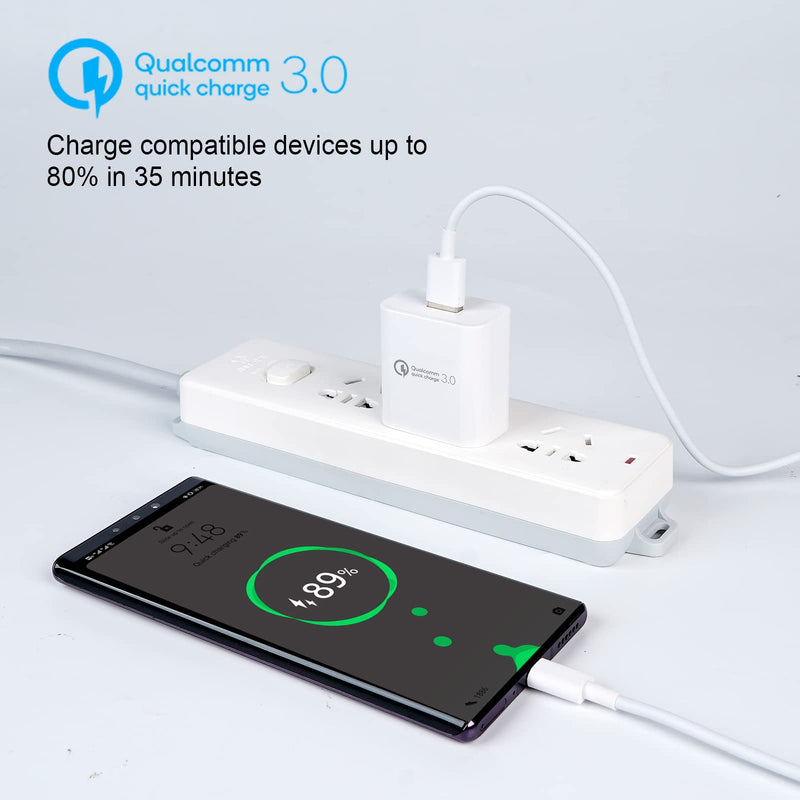  [AUSTRALIA] - TPLTECH Quick Charge 3.0 Charger for LG Stylo 6 5 4, LG G7 G8 G8X ThinQ, LG V60 ThinQ 5G UW, LG V30 V20, LG Velvet 5G Fast Charger, LG V35 V40 V50 ThinQ, K51 K92 5G Wall Charger Type-C Charging Cable
