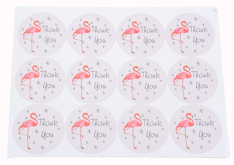 Pack of 240 ''Thank You'' Decorative Adhesive Label with Flamingo 1.5'' Personalized Stickers Packaging Seals Crafts Handmade Baked Envelope Label Decorative Sticker(Thank You 240pcs-flamingo) - LeoForward Australia