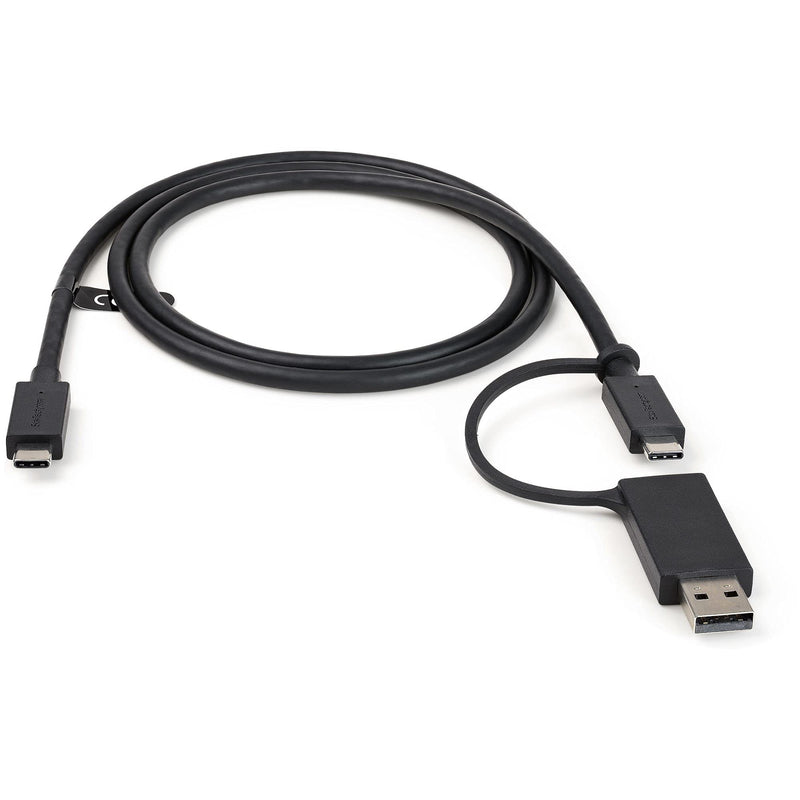  [AUSTRALIA] - StarTech.com 3ft (1m) USB-C Cable with USB-A Adapter Dongle - Hybrid 2-in-1 USB C Cable w/USB-A - USB-C to USB-C (10Gbps/100W PD), USB-A to USB-C (5Gbps) - Ideal for Hybrid Docking Station (USBCCADP)