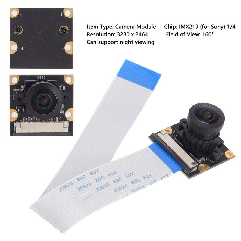  [AUSTRALIA] - Camera Module 8MP Camera Module 3280x2464 160° Face Auto Camera Module for Pi Support Night Viewing Face Recognition