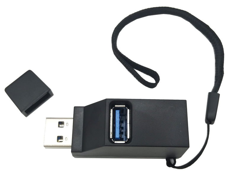 3-Port USB 3.0 Hub, Traodin USB 3.0/2.0 Data Hub Splitter Portable for PC, Laptop(Black,1pcs) - LeoForward Australia