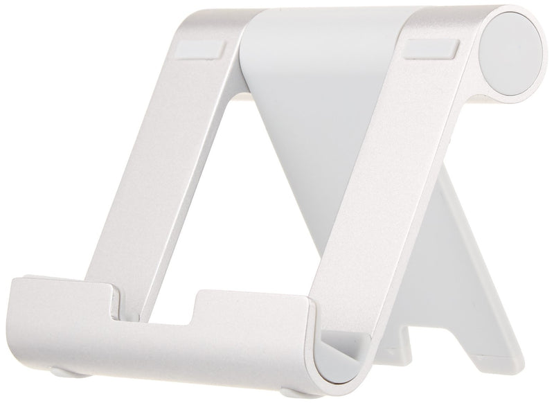  [AUSTRALIA] - Amazon Basics Multi-Angle Portable Stand for iPad Tablet, E-reader and Phone - Silver White