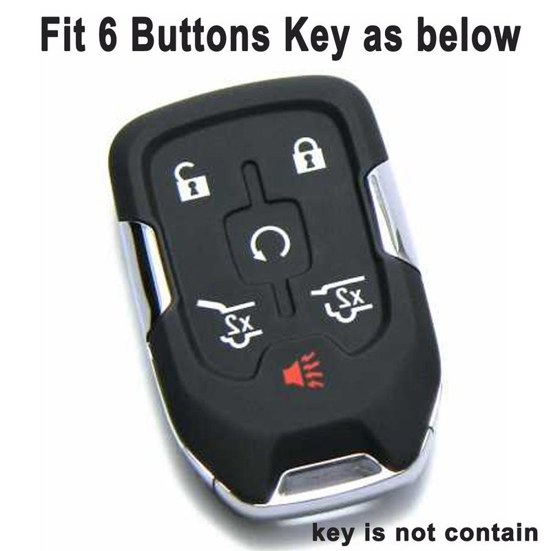  [AUSTRALIA] - Alegender Hand Sew Leather Keyless Entry Remote Key Fob Cover Case Skin Protector for 2015 2016 2017 Chevrolet Tahoe Suburban Chevy GMC Yukon GM Remote Control