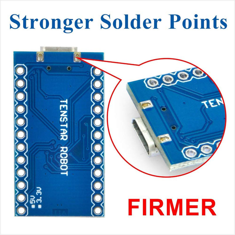  [AUSTRALIA] - OSOYOO Pro Micro ATmega32U4 5V/16MHz Module Board with 2 Row pin Header Replace with ATmega328 Pro Mini for Arduino Pro Micro board for Arduino