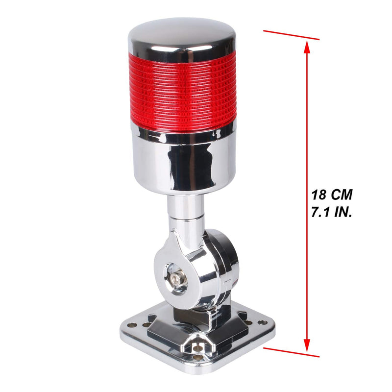  [AUSTRALIA] - 110V to 220V LED Stack Tower Lights, Industrial Warning Lights, Andon Lights, Column Signal Tower Indicator Lamp Beacon, Continuous/Flashing Light Switchable, 1 Level (with Buzzer) AC 110 to 220V 1-Layer/with Buzzer