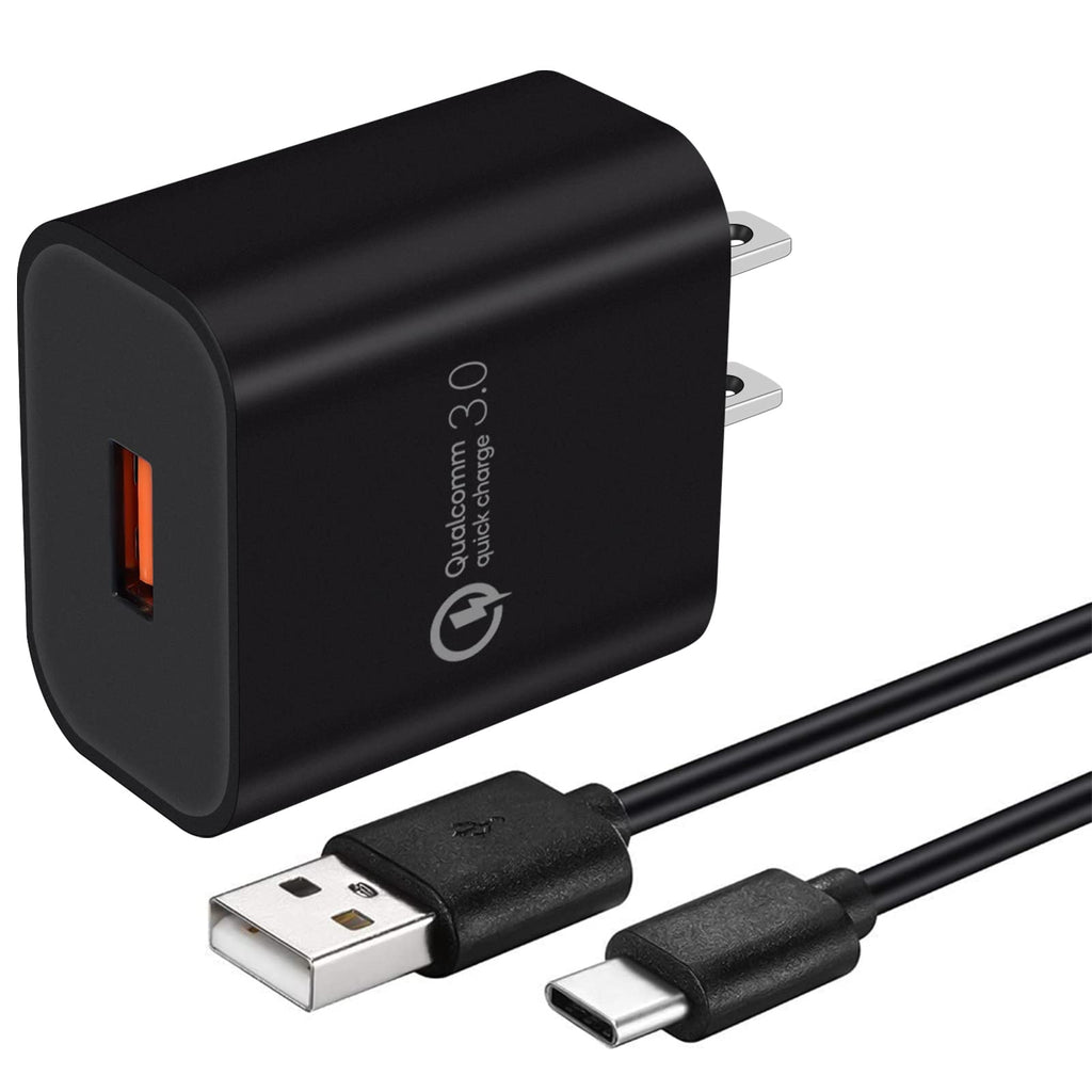 [AUSTRALIA] - Quick Charge 3.0 Fast Charger for LG Stylo 4 5 6, ThinQ G5 G6 G7 G8 G8X K51, V20 V30 V30S V35 V40 V50 V60 ThinQ, Velvet, 18W Travel Rapid Adapter with 5Ft USB Type C Charging Cable