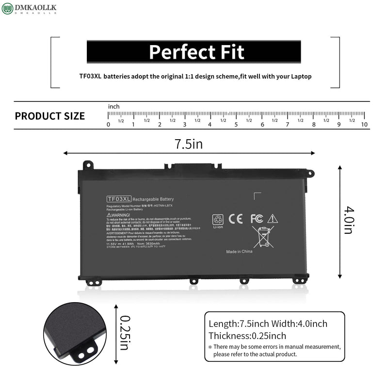  [AUSTRALIA] - TF03XL for HP Battery 920070-855,TF03XL Battery for HP Pavilion 15-cc1xx 15-cc5xx 15-cc0xx 15-cc665cl 15-cc563st 15-cc123cl 15-cd0xx 14-bf,TF03041 Battery for HP Pavilion X360 14m-cd0xxx 14m-cd0001dx