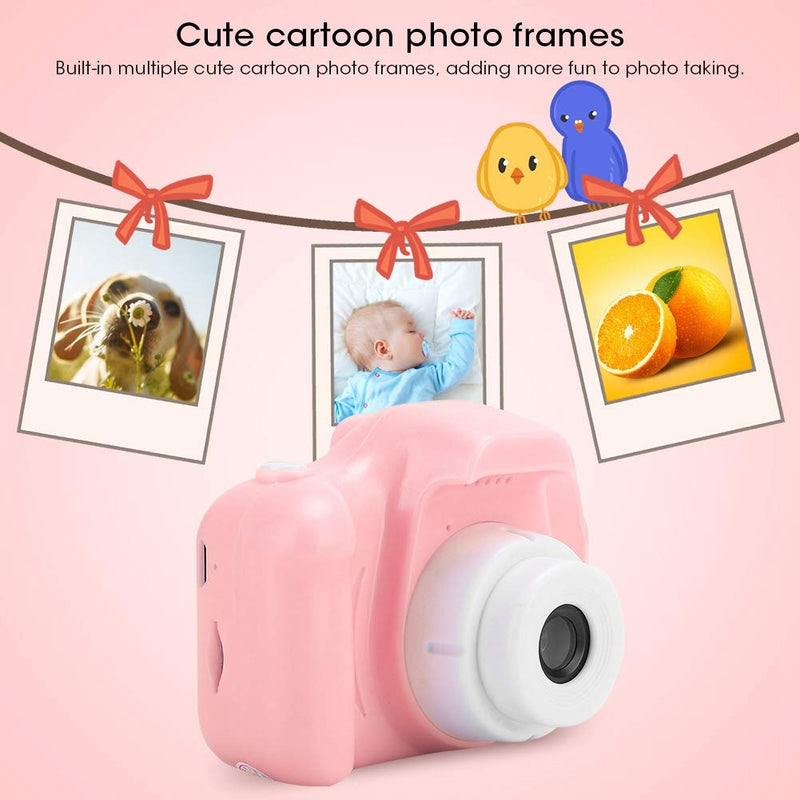  [AUSTRALIA] - Bewinner1 Kid Digital Video Camera,Mini Cute Children Cameras,Portable Kid Camera Toy with 2.0inTFT Color Eye-Friendly and Clear Screen,Smart Camera for Boys Girls' Birthday Gifts (Pink)