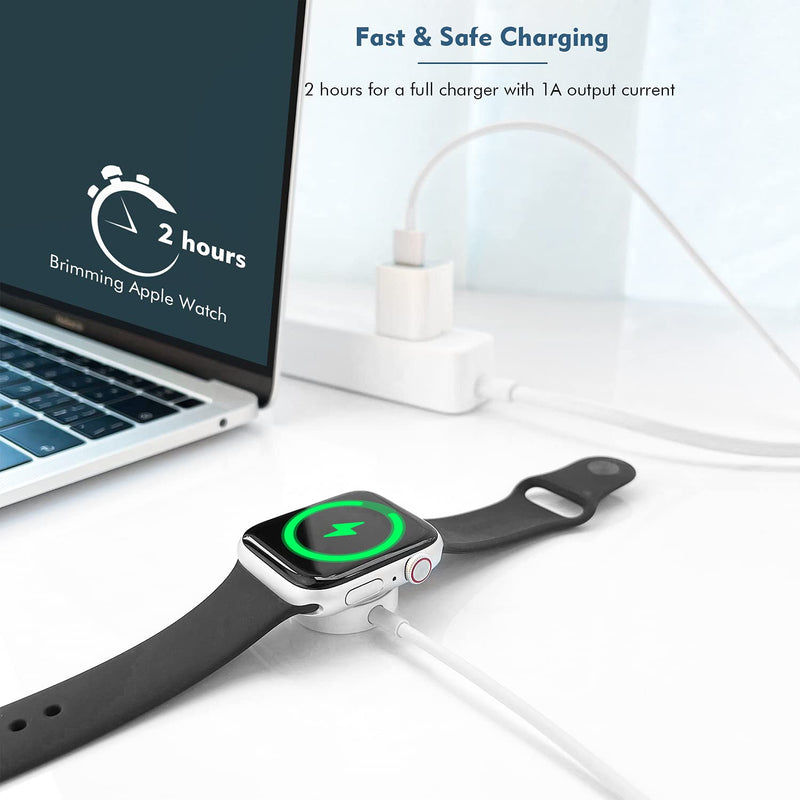  [AUSTRALIA] - Watch Charger for Apple Watch Charger, 0.3m/1FT Short iWatch USB Fast Wireless Magnetic Portable Charging Cable Cord Compatible with Apple Watch Series 7/6/SE/5/4/3/2/1