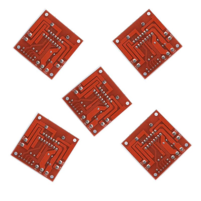  [AUSTRALIA] - Kiro&Seeu 5PCS L298N Motor Drive Controller Board Module Dual H Bridge DC Stepper Motor Compatible with Ar-duino Electric Projects Smart Car UNO MEGA R3 Mega2560 (298N-MD-5pcs)