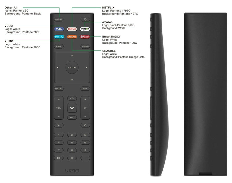 New XRT136 2017 Remote Control Compatible with Vizio M50-E1 M55-E0 M65-E0 M70-E3 M75-E1 - LeoForward Australia