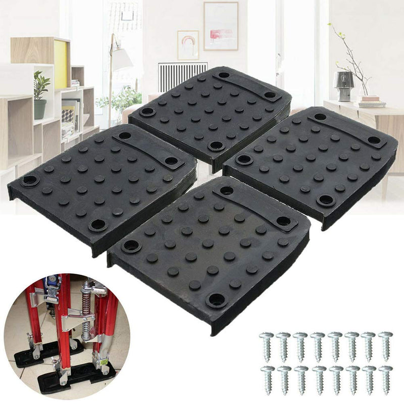  [AUSTRALIA] - Stilt Sole Anti-slip Pads for Drywall, 4pcs Stilts Sole Foot Pads Stilt Sole Replacement Kit,Construction Tripod Mat with Screw,Non-Slip Indoor Decoration