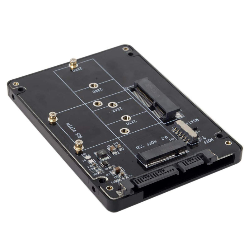 Cablecc Combo M.2 NGFF B-Key & mSATA SSD to SATA 3.0 Adapter Converter Case Enclosure with Switch - LeoForward Australia