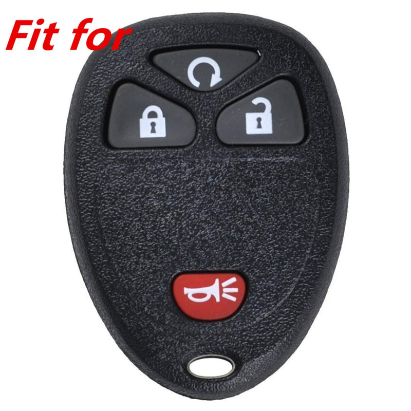  [AUSTRALIA] - KAWIHEN Silicone Protector Cover Fit for Buick Cadillac Chevrolet Chevy GMC Pontiac Saturn 4 Buttons Key Fob OUC60270 OUC60221 M3N5WY8109 850K60270 850K60221