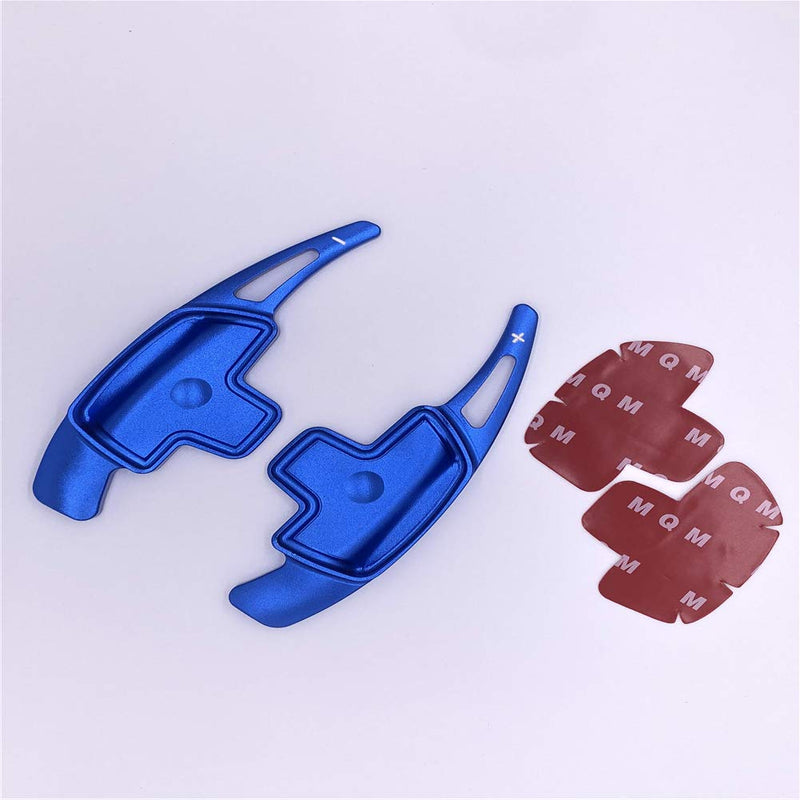  [AUSTRALIA] - Topsmart Steering Wheel Paddle Shifter Extensions For Benz Aluminum Alloy Shift Paddle Blades Compatible for Benz A B C GLC CLS S GLE GLS V Class Series AMG (Blue) Blue