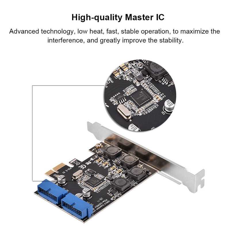  [AUSTRALIA] - Mini PCI E PCI Express USB 3.0 Expansion Card to Internal 2 Port 19Pin Header Fast 5Gbps PCI Express USB 3.0 Card Adapter with Low Profile for winXP , win7 win8 win8.1 win10