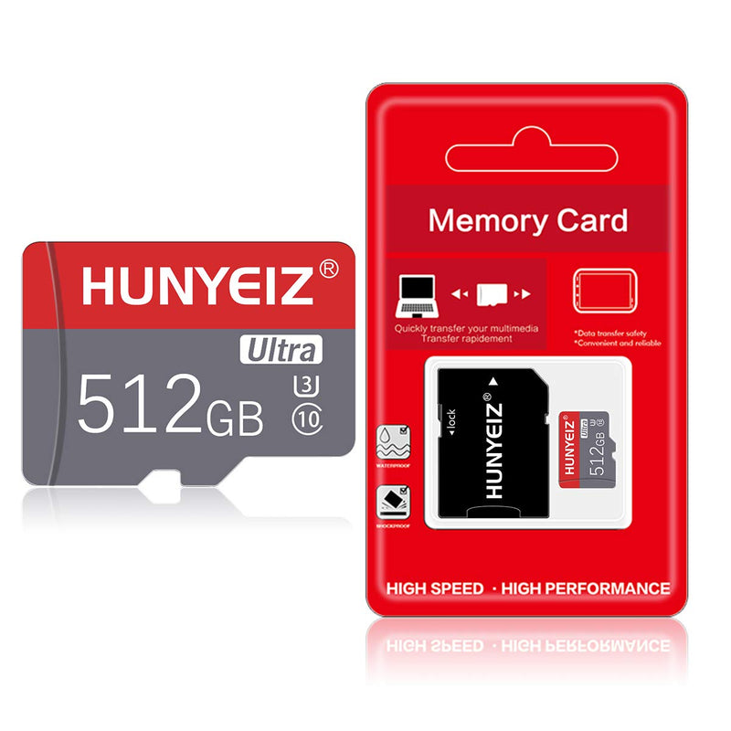  [AUSTRALIA] - 512GB Micro SD Card with Adapter Memory Card Class 10 High Speed Flash Card for Mobile Phones/Computer/Camera/Portable Gaming Devices/Dash Cam