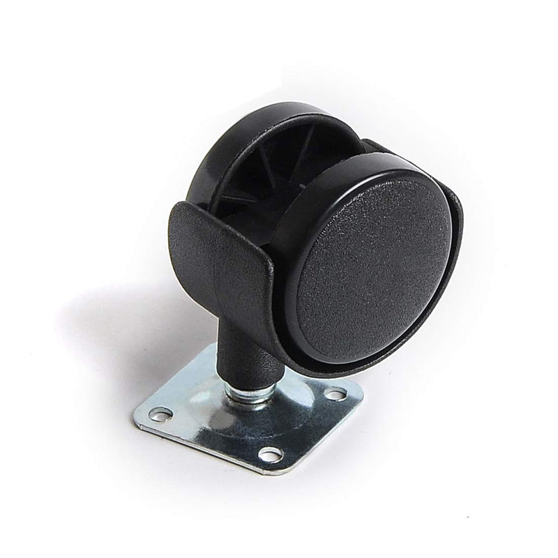  [AUSTRALIA] - Copapa 1" Dia Plastic Wheel Metal Top Plate Swivel Ball Bearing Casters 5 Pcs w Mounting Screws