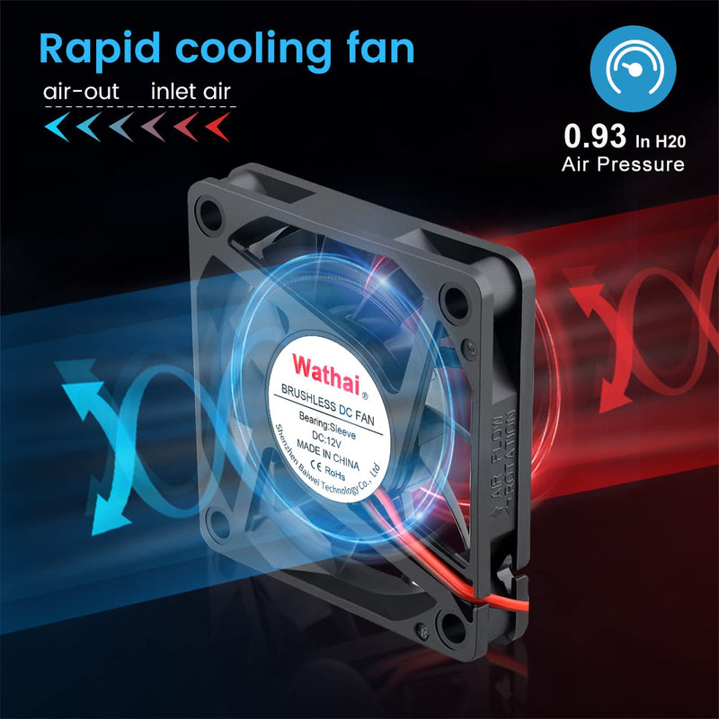  [AUSTRALIA] - Wathai 60mm x 10mm 12V 2Pin DC Brushless Exhaust Cooling Fan