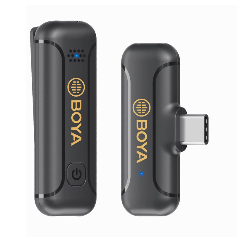  [AUSTRALIA] - BOYA Wireless Lavalier Microphone, 2.4GHz Plug Play Lapel Clip on USB-C Mic for Android Smartphone Laptop Video Recording Tiktok Facebook YouTube Live Stream(BY-WM3T2-U1) U1