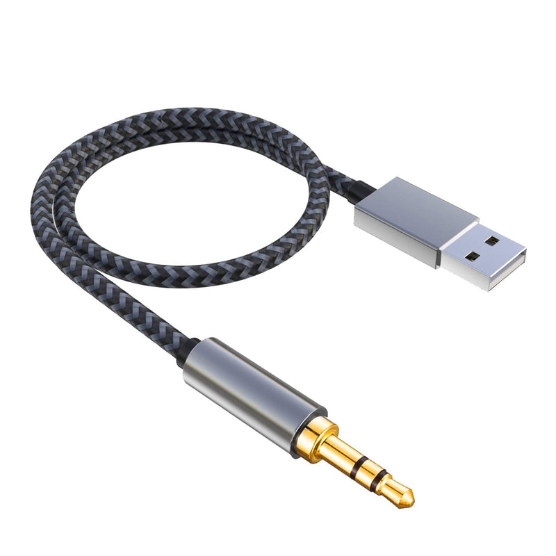  [AUSTRALIA] - USB to Aux Cable, Morelecs USB to 3.5mm Male Cable, USB to Aux Cable with TRRS 4-Pole Mic-Supported USB to Headphone AUX Adapter Built-in Chip External Sound Card for PS4 PC and More -5FT