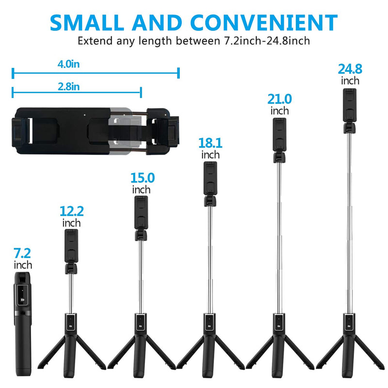  [AUSTRALIA] - Selfie Stick Tripod, Extendable Selfie Stick with Detachable Wireless Remote and Tripod Stand Selfie Stick for iPhone pro/11/11 pro/X/8/7/6s/6,Samsung Galaxy S10/S9/S8/S7/Note 9/8,Huawei and More